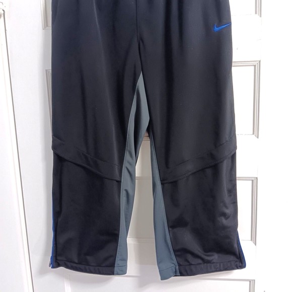 Nike Basketball Medium Kid Athletic Pants Track Zip Pockets Black Gray Youth - Picture 5 of 7